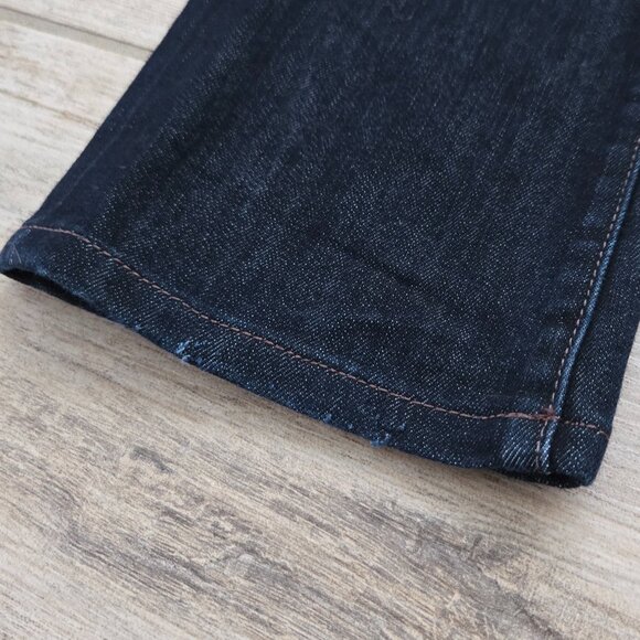 Paige Benedict + Canyon Straight Leg Low Rise Jeans Women's Raw Denim Western 26 - Picture 9 of 10